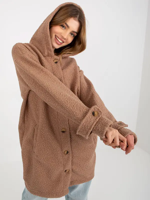 RELEVANCE Coat RV-PL-8449.98P-light brown