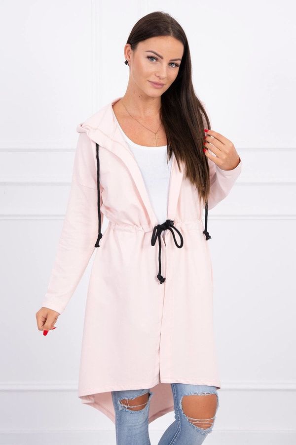 marka niezdefiniowana Coat with a longer back powder pink
