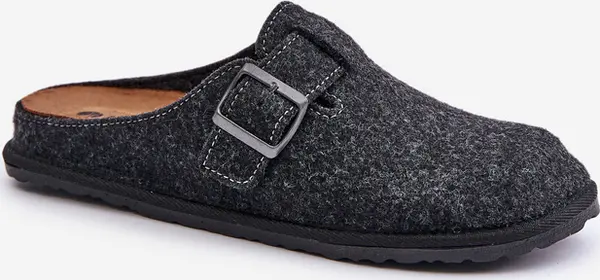 Inblu Comfortable men's slippers with Inblu buckle graphite