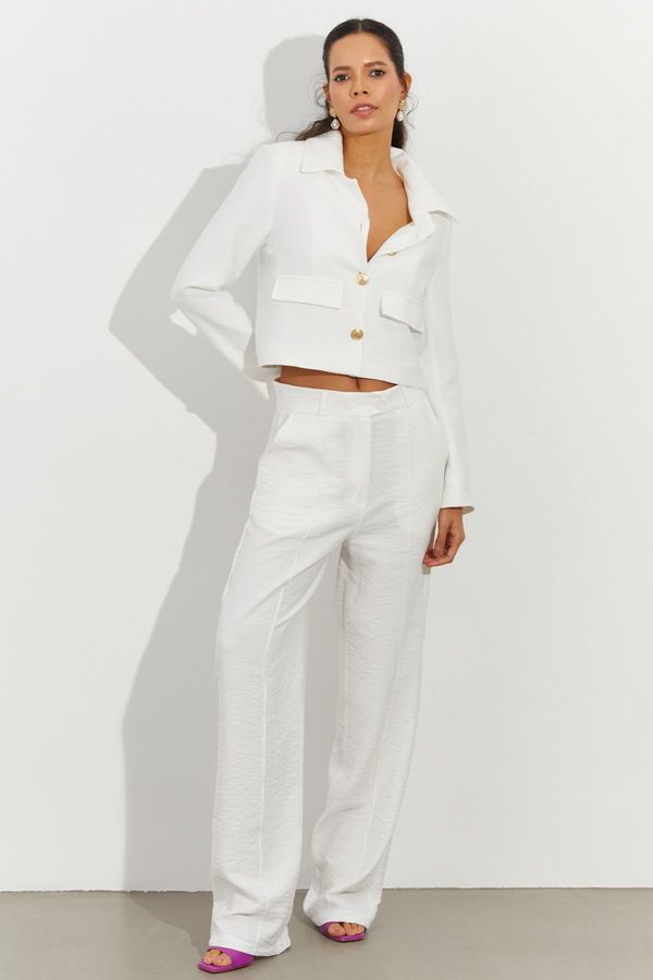 Cool & Sexy Cool & Секси Дамски Бели Стилни Панталони