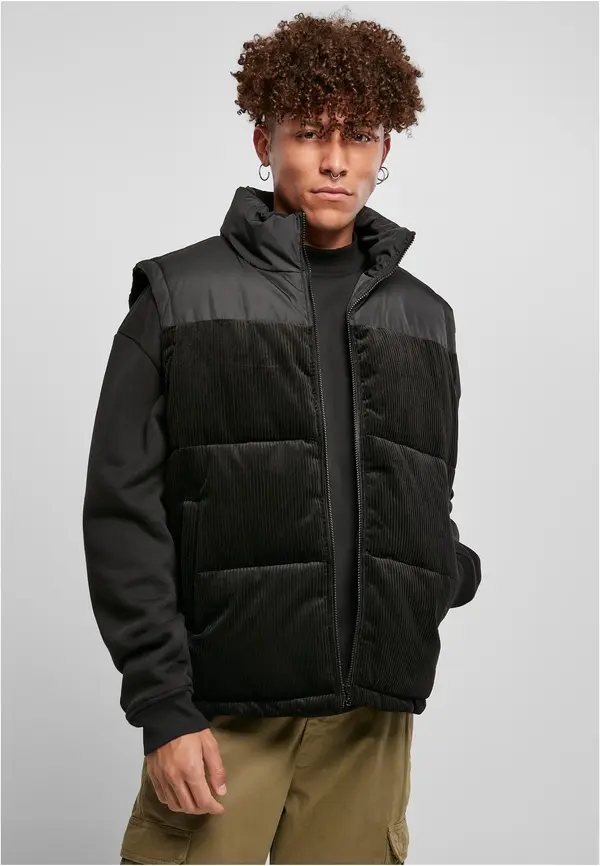 Urban Classics Cord vest black
