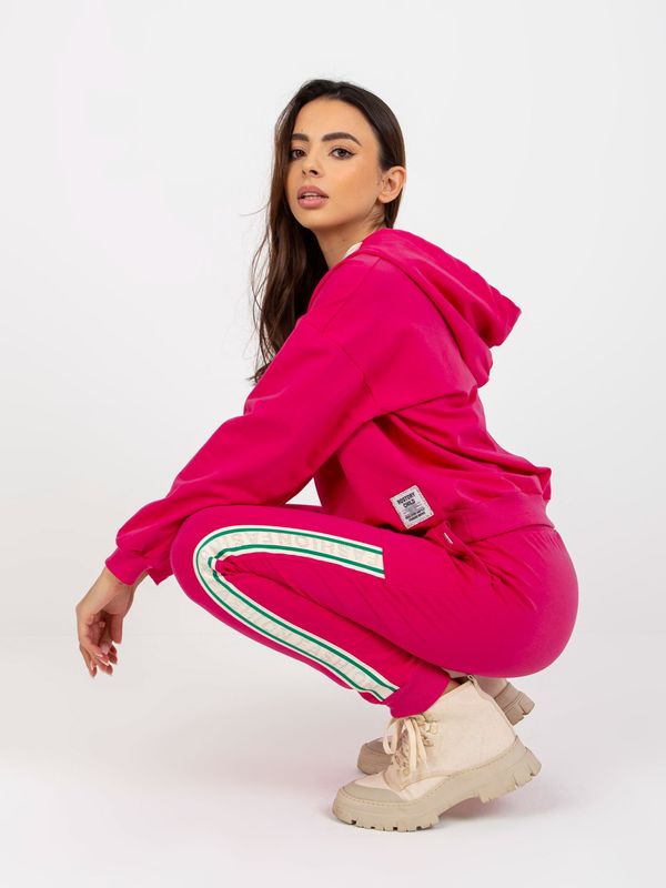 Fashionhunters Cotton Fuchsia Casual Set with Application