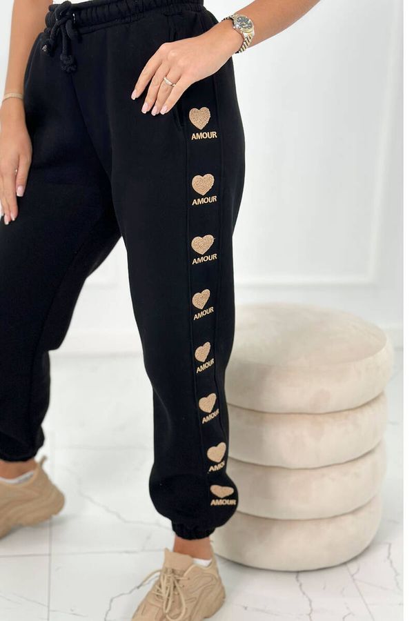 marka niezdefiniowana Cotton pants Amour black