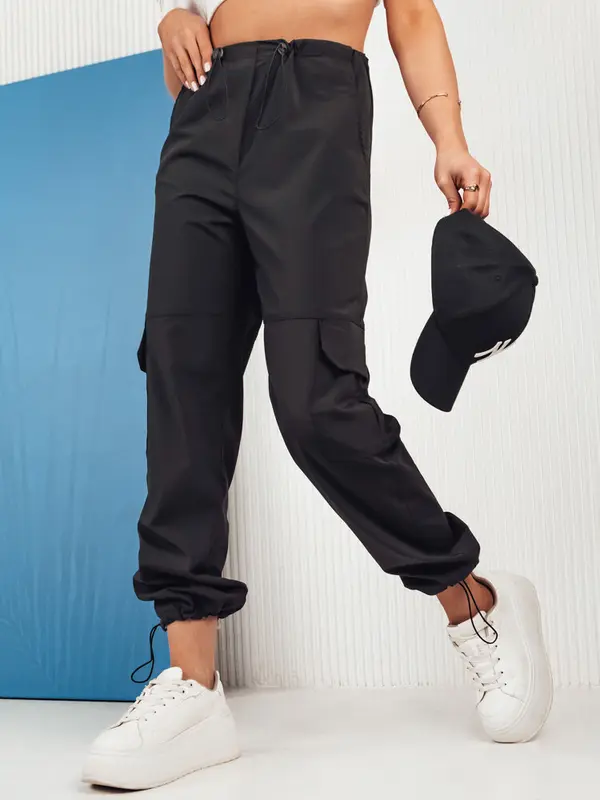 DStreet Couture Queen Дамски парашутни панталони Black Dstreet