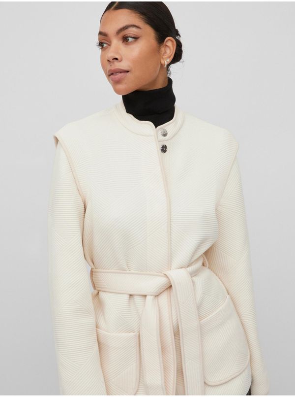 Vila Cream women's light coat VILA Khloe - Women