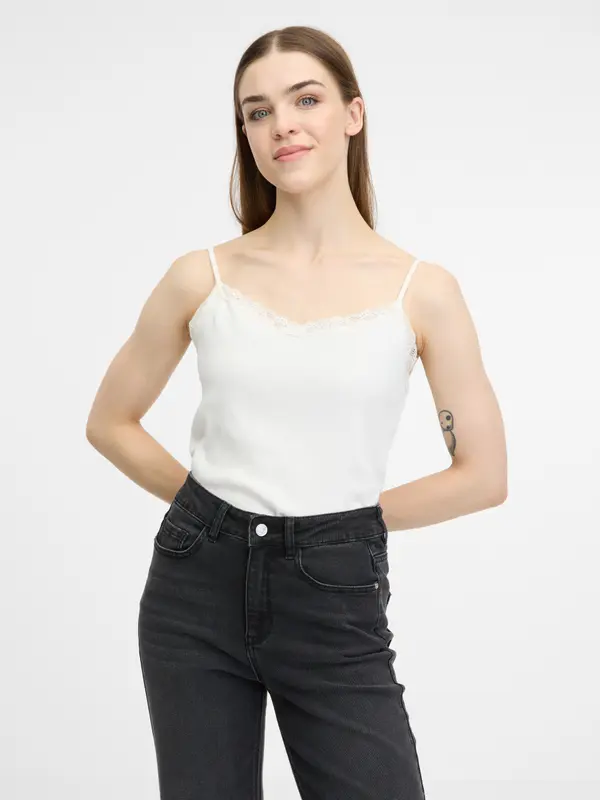 Orsay Cream Women's Tank Top ORSAY - Women's