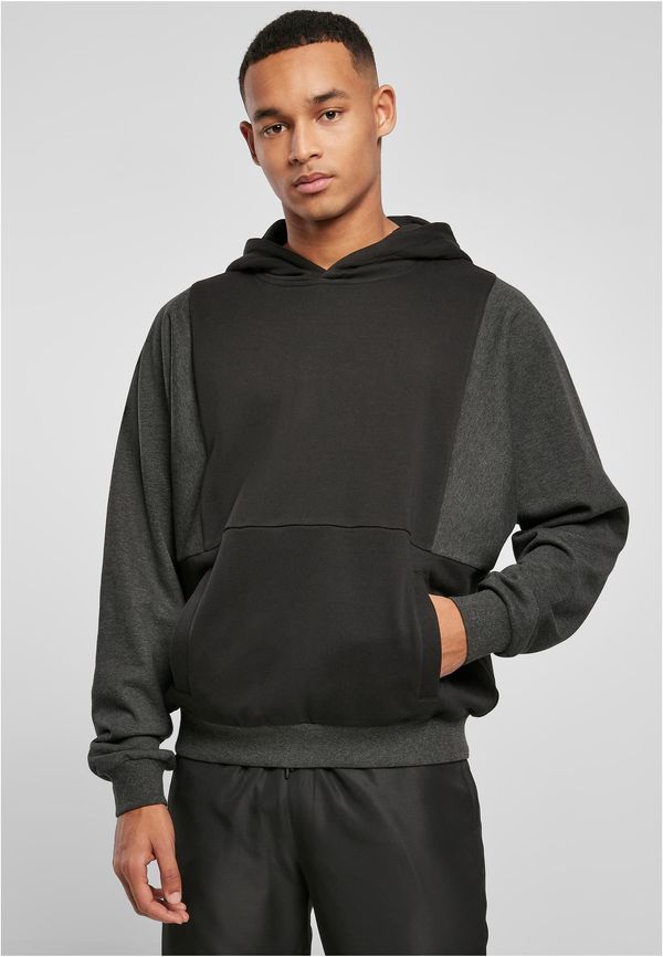 Urban Classics Cut On Sleeve Hoody black/charcoal