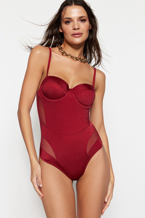 Trendyol Цял бански Trendyol Tulle Detailed