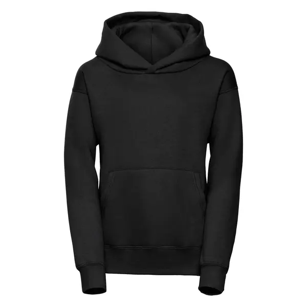 RUSSELL Czarna bluza dziecięca z kapturem Hooded Sweatshirt Russell