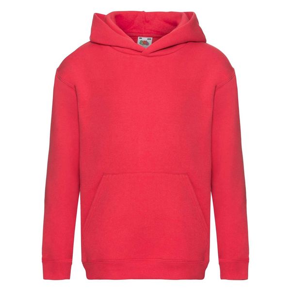 Fruit of the Loom Czerwona bluza dziecięca Hooded Sweat Fruit of the Loom