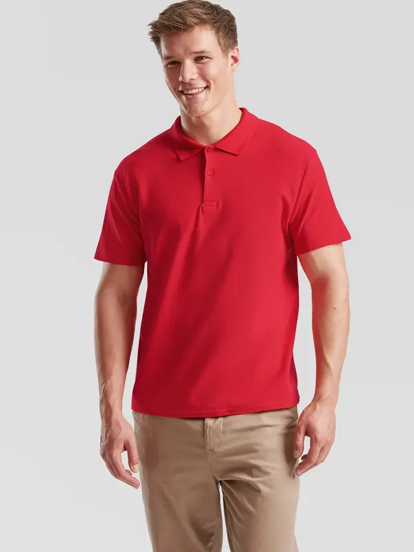 Fruit of the Loom Czerwona koszulka męska polo Оригинално поло Friut of the Loom