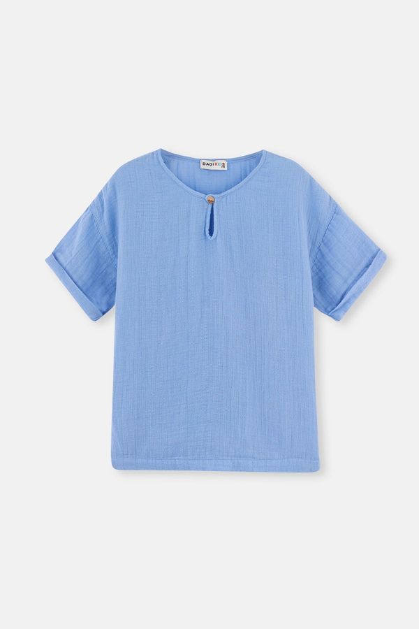 Dagi Dagi Blue Muslin T-Shirt