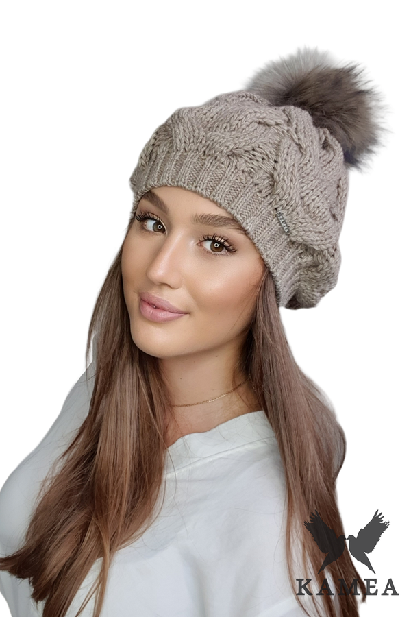 Kamea Дамска барета. Kamea Kamea_Beret_K.14.002.11_Light_Brown