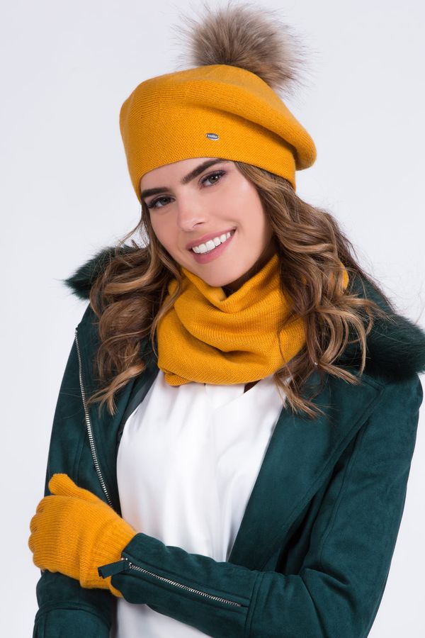 Kamea Дамска барета. Kamea Kamea_Beret_K.20.044.25_Mustard