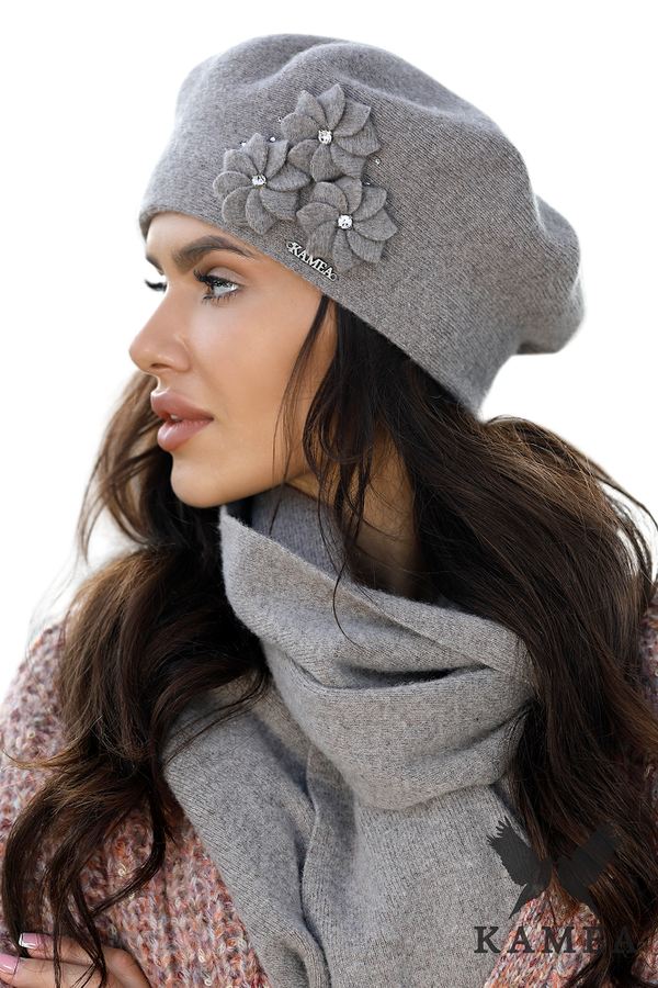 Kamea Дамска барета. Kamea Kamea_Beret_K.22.020.34_Dark_Beige