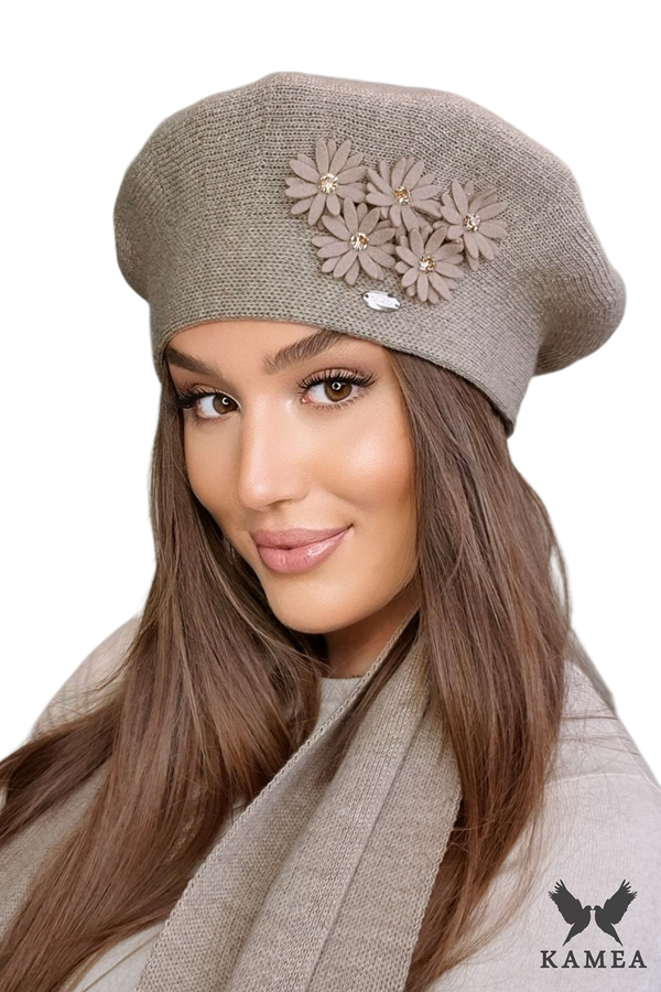 Kamea Дамска барета. Kamea Kamea_Beret_K.22.051.04_Dark_Beige