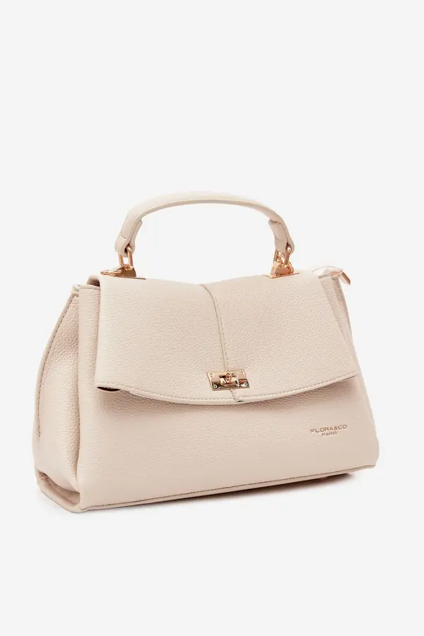 FLORA & CO Дамска бежова чанта Flora&amp;Co Sybella