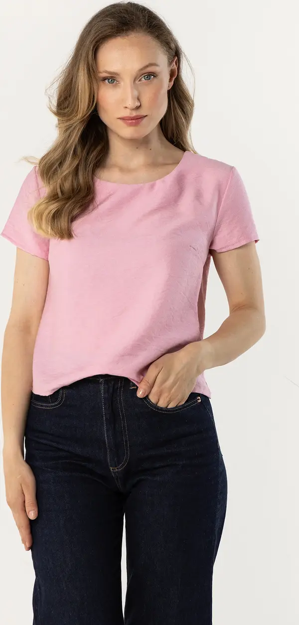 Awama Дамска блуза A762 с къс ръкав