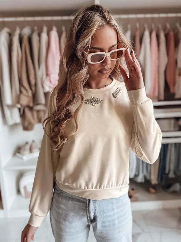 DStreet Дамска блуза CRYSTALIA с дълъг ръкав