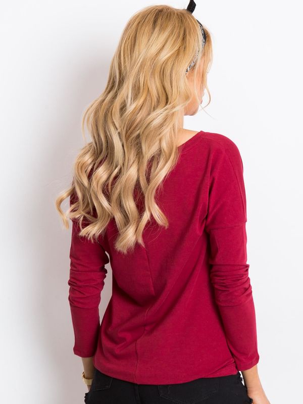 Fashionhunters Дамска блуза Fashionhunters Maroon