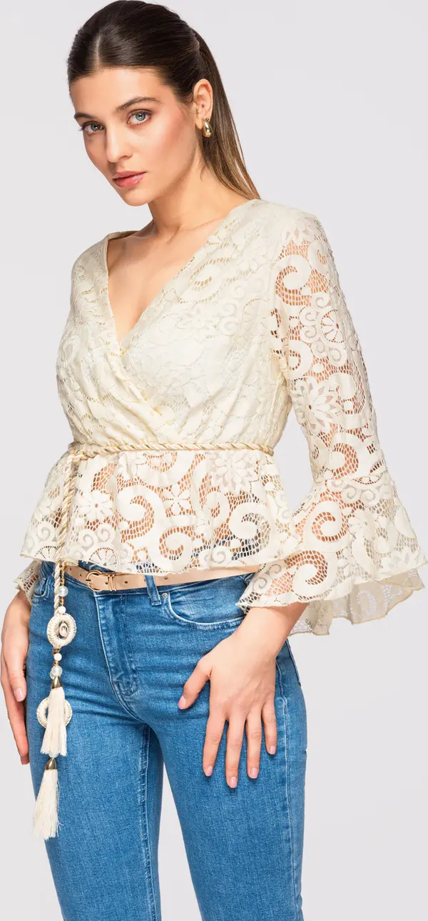 Edoti Дамска блуза LARICA с дантела