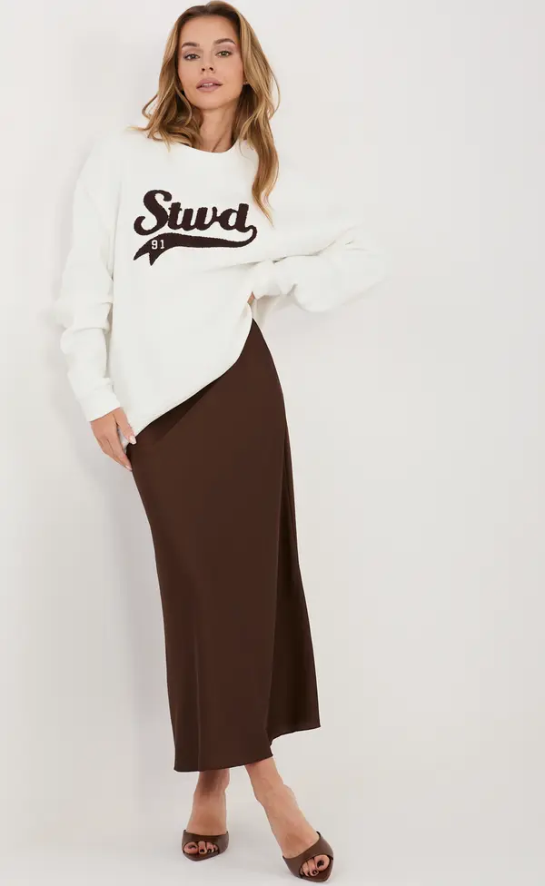 RUE PARIS Дамска блуза с овърсайз ефект в екрю