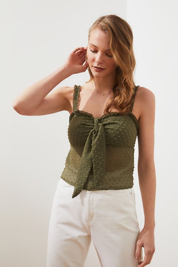 Trendyol Дамска блуза Trendyol Detailed