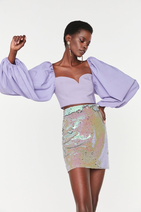 Trendyol Дамска блуза Trendyol Detailed