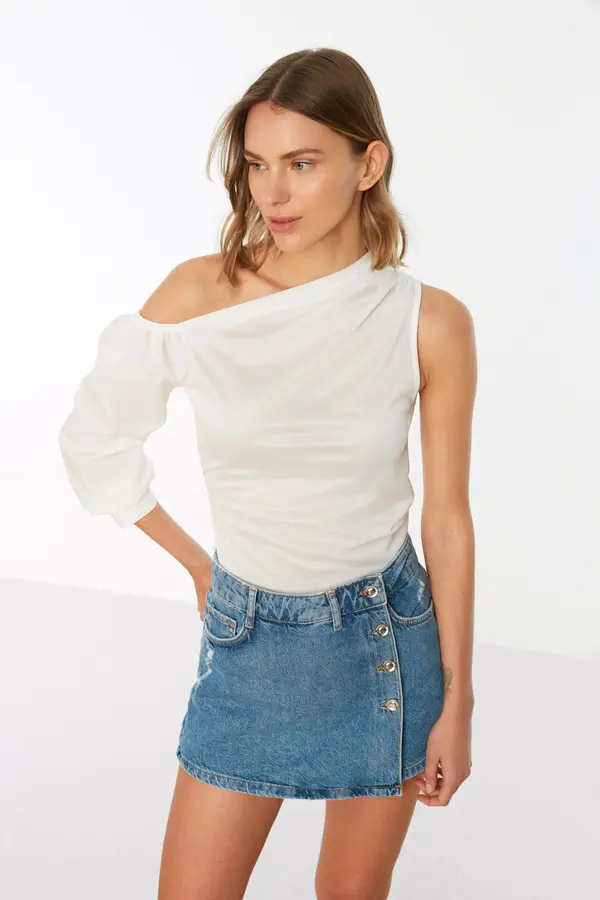 Trendyol Дамска блуза Trendyol One shoulder