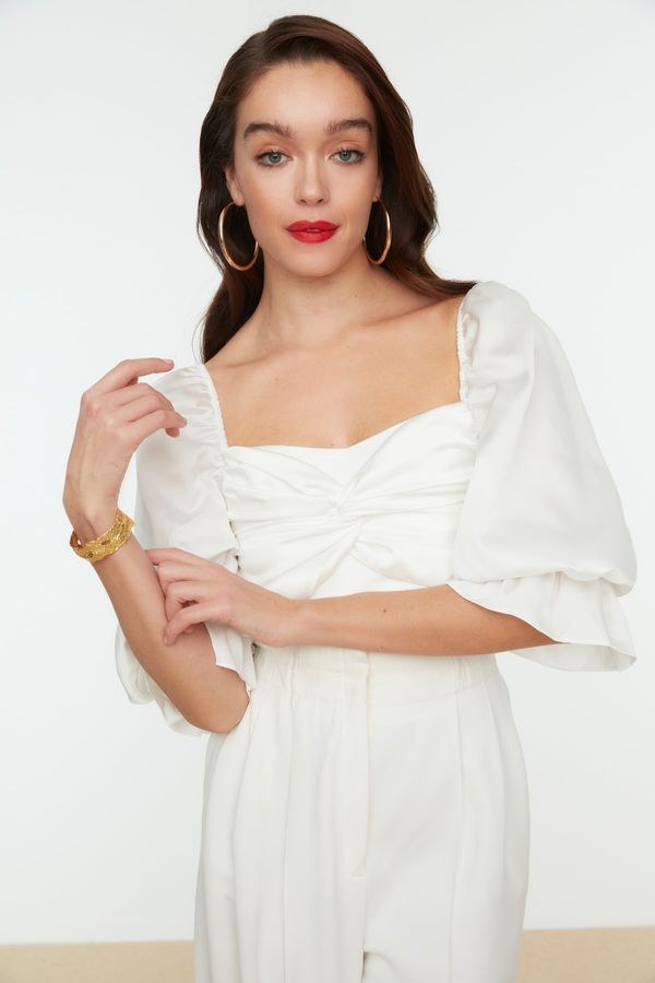 Trendyol Дамска блуза Trendyol Satin