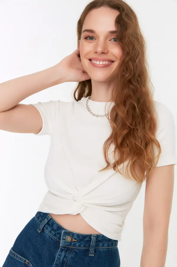 Trendyol Дамска блуза. Trendyol Anthracite