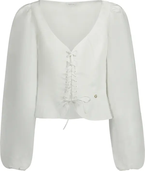 GUESS JEANS Дамска бяла блуза GUESS JEANS