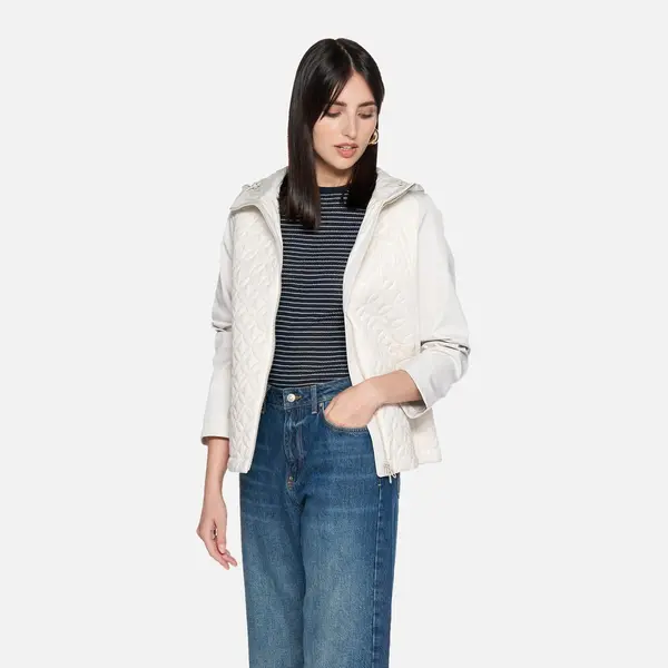 GEOX Дамска бяла парка Geox Spherica