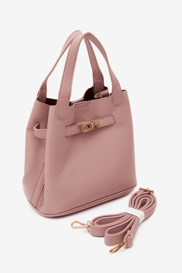 FLORA & CO Дамска чанта Flora&amp;Co от изкуствена кожа, розова