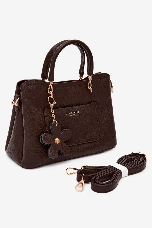 FLORA & CO Дамска чанта Flora&amp;Co с висулка