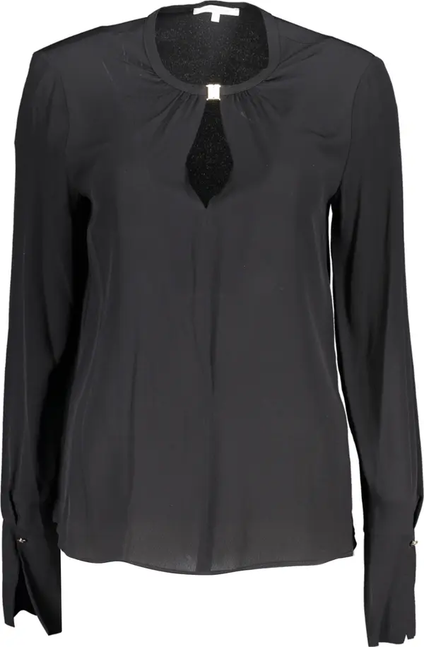 Patrizia Pepe Дамска черна блуза с дълъг ръкав