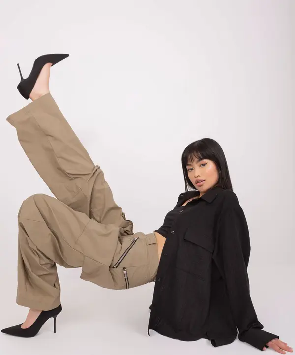 LAKERTA Дамска черна риза с голям размер