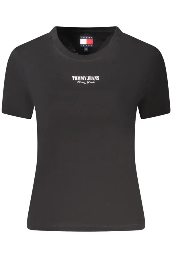 Tommy Hilfiger Дамска черна тениска с къс ръкав