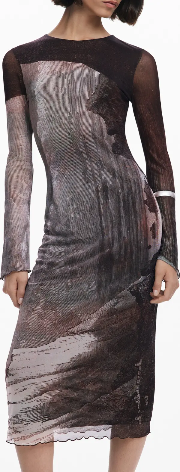 DESIGUAL Дамска дълга рокля с шарки Desigual