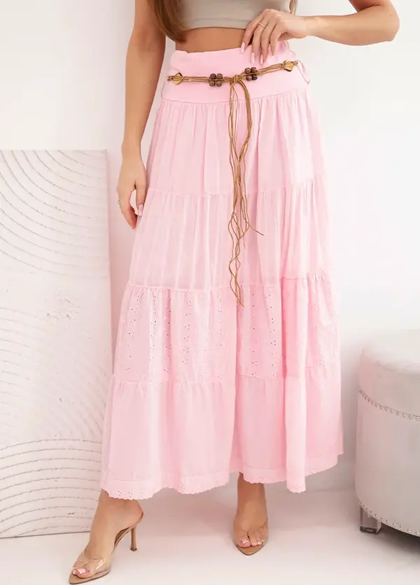 Kesi Włoski Дамска макси пола Kesi с бродерия