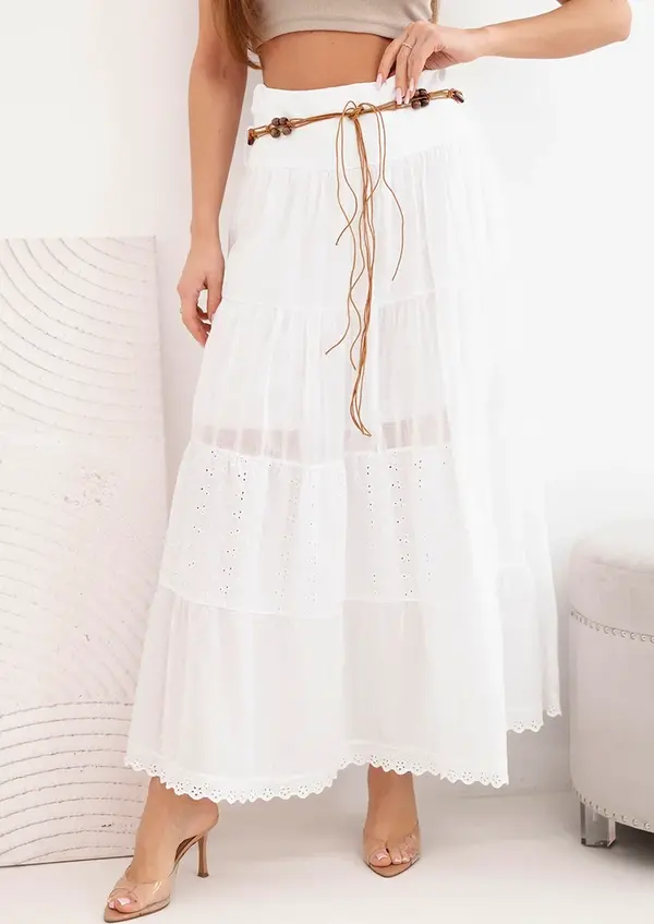 Kesi Włoski Дамска макси пола Kesi с отворена бродерия