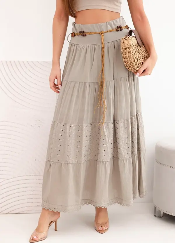 Kesi Włoski Дамска макси пола с бродерия