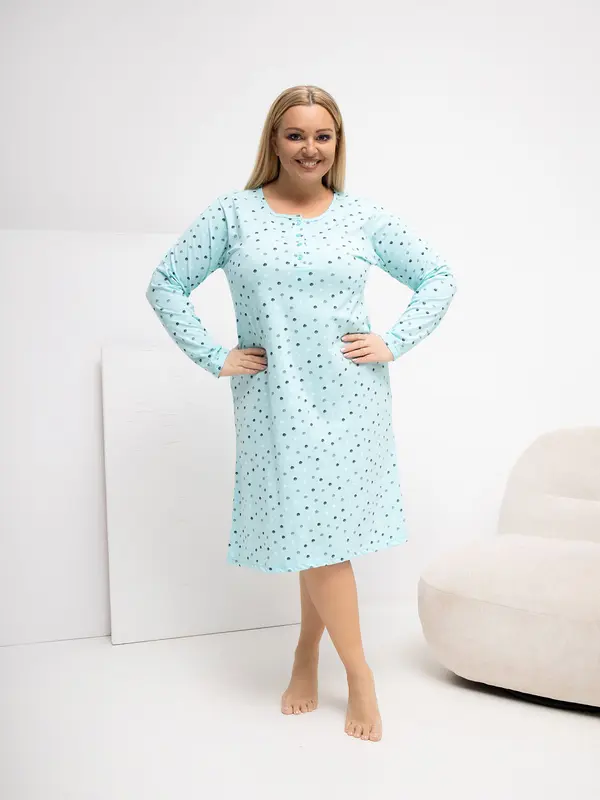 Forever Pink Дамска нощница с дълъг ръкав