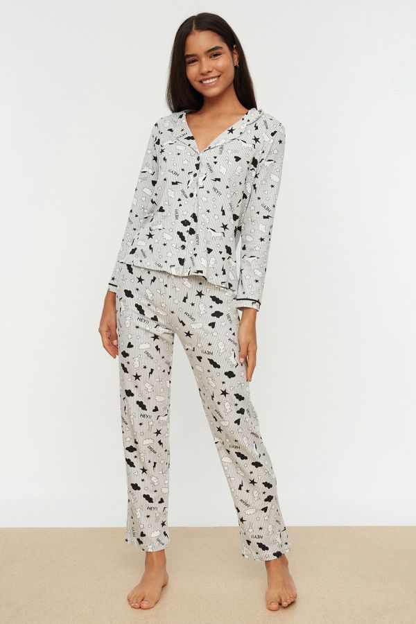 Trendyol Дамска пижама Trendyol Knitted