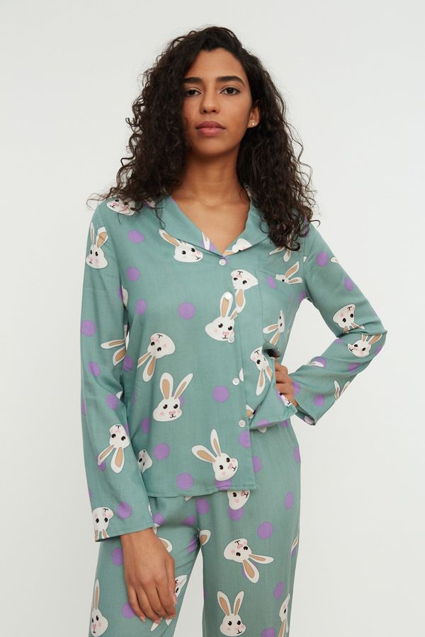 Trendyol Дамска пижама Trendyol Rabbit patterned