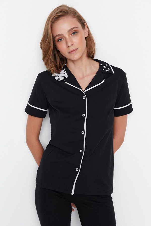 Trendyol Дамска пижама Trendyol THMAW22PT0704/Black