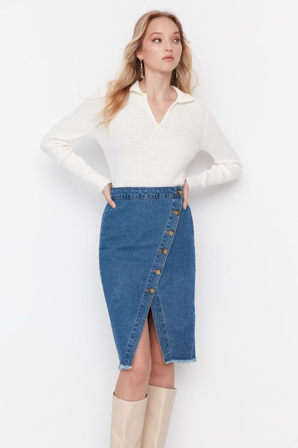 Trendyol Дамска пола Trendyol Button Detailed