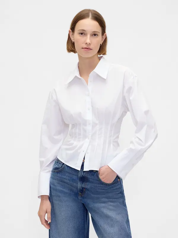 GAP Дамска риза GAP от поплин