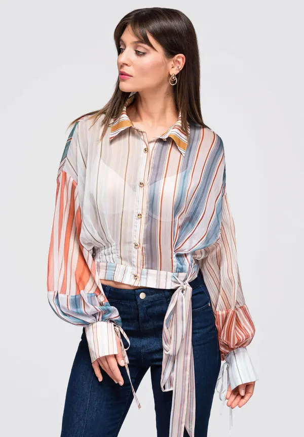 Edoti Дамска риза с къс ръкав