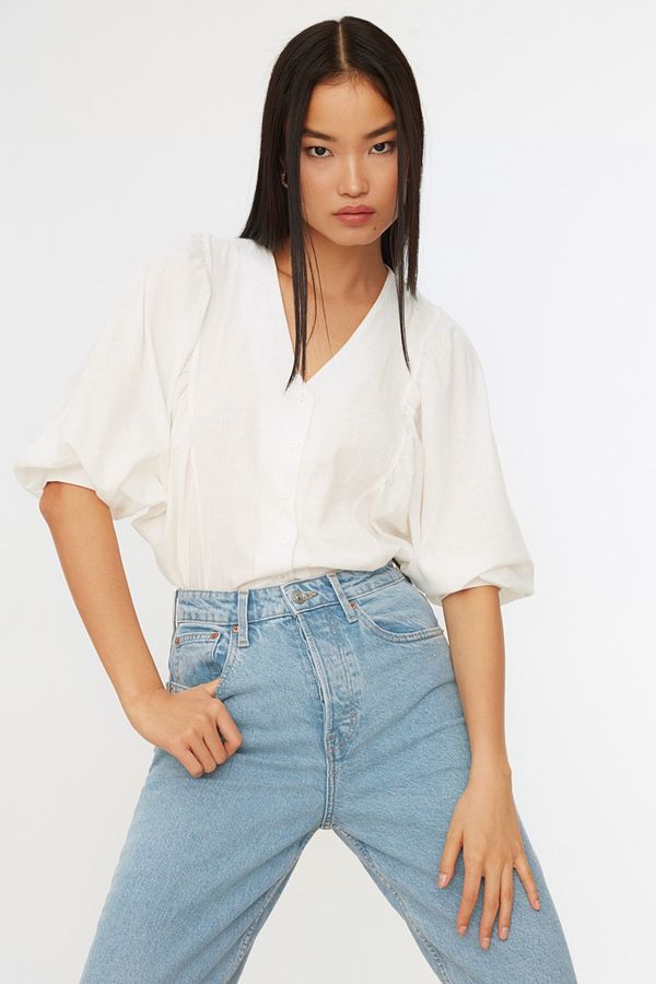 Trendyol Дамска риза Trendyol Ballon sleeve